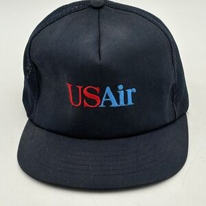 US AIR Vintage Embroidered Swingster SnapBack‎ Trucker Hat Made in USA